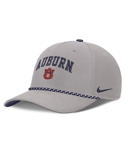 Nike Men's and Women's Gray Auburn Tigers Primetime Rise Rope Adjustable Hat