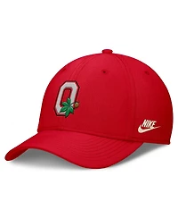 Nike Men's Scarlet Ohio State Buckeyes Dri-fit Vintage Rise Swooshflex Flex Hat