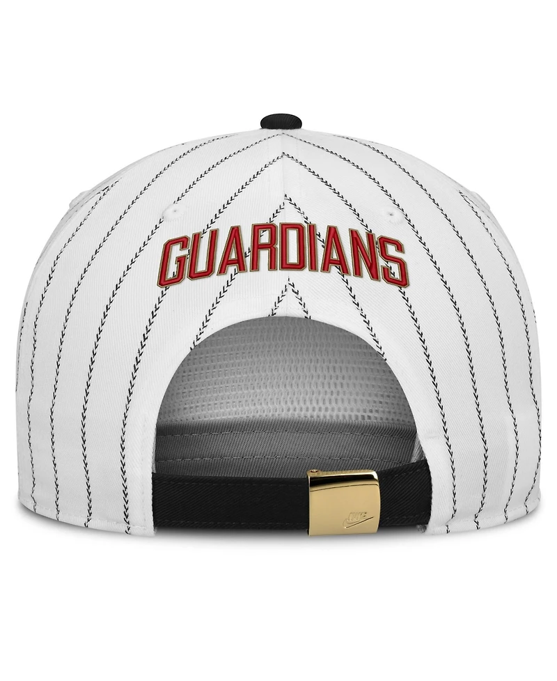 Nike Men's White/Black Cleveland Guardians Cooperstown Collection Pro Adjustable Hat