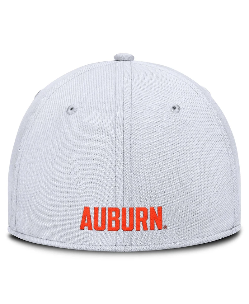 Nike Men's White Auburn Tigers Rise Swoosh Dri-fit Flex Hat