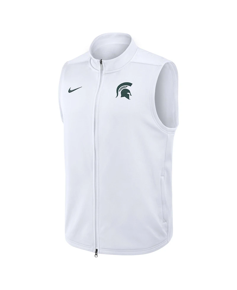 Nike Men's White Michigan State Spartans Primetime Victory Therma-fit Full-Zip Vest