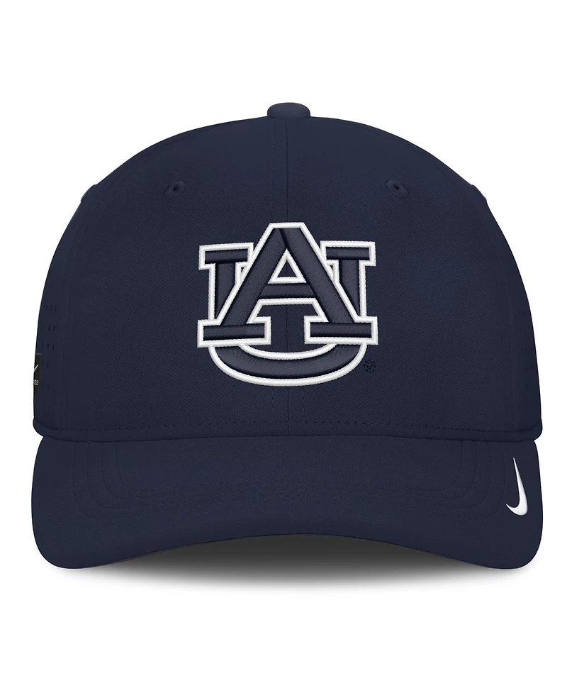 Nike Men's Navy Auburn Tigers 2026 Sideline Practice Aero Bill Swoosh Flex Dri-fit Hat