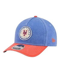 New Era Men's Royal/Orange New York Mets Felt M-Crown 9FORTY Adjustable Hat
