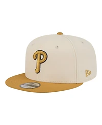 New Era Men's Light Beige/Khaki Philadelphia Phillies Two-Tone Color Pack 9FIFTY Snapback Hat