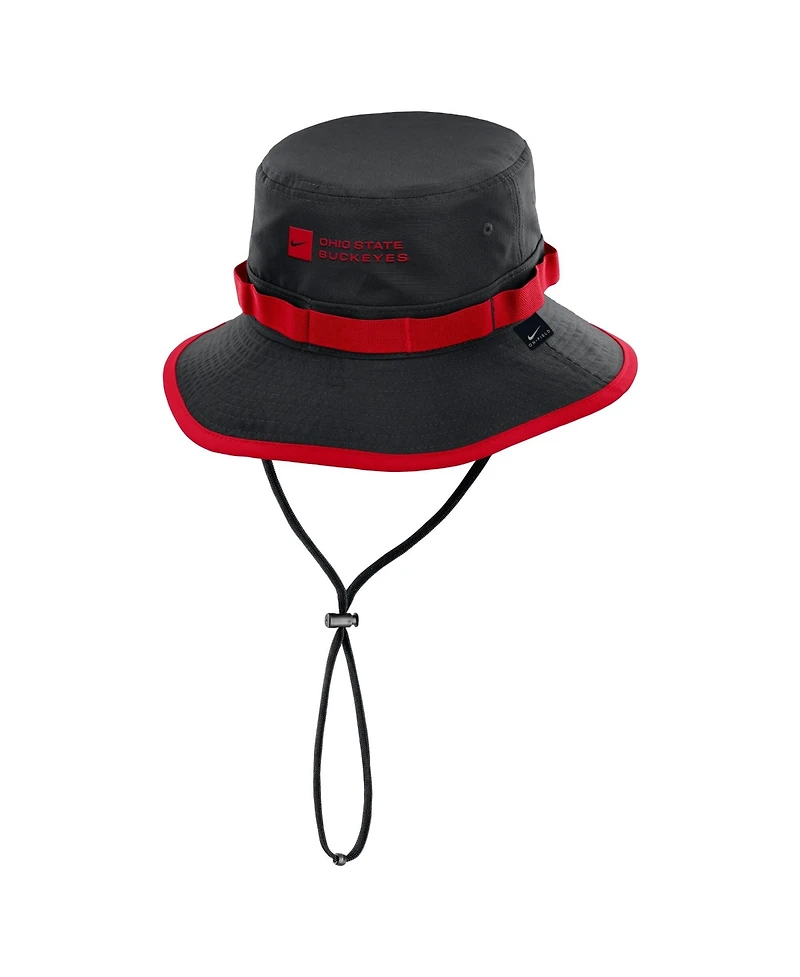Nike Men's Black Ohio State Buckeyes 2026 Sideline Apex Boonie Bucket Hat