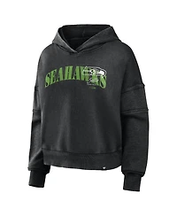 Fanatics Women's Black Seattle Seahawks Counter Run Pullover Hoodie
