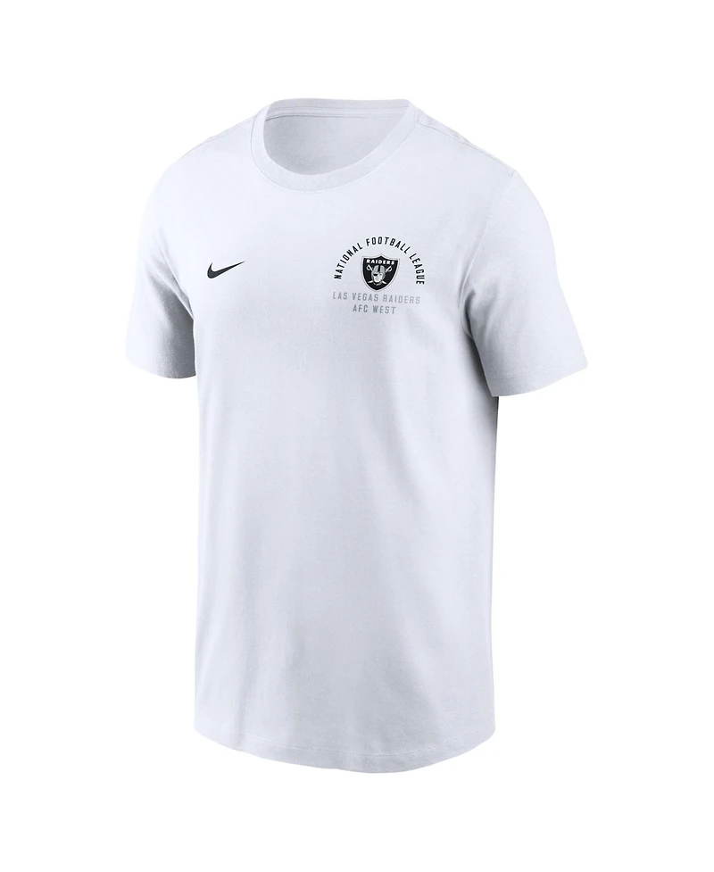 Nike Men's White Las Vegas Raiders Split Logo T-Shirt