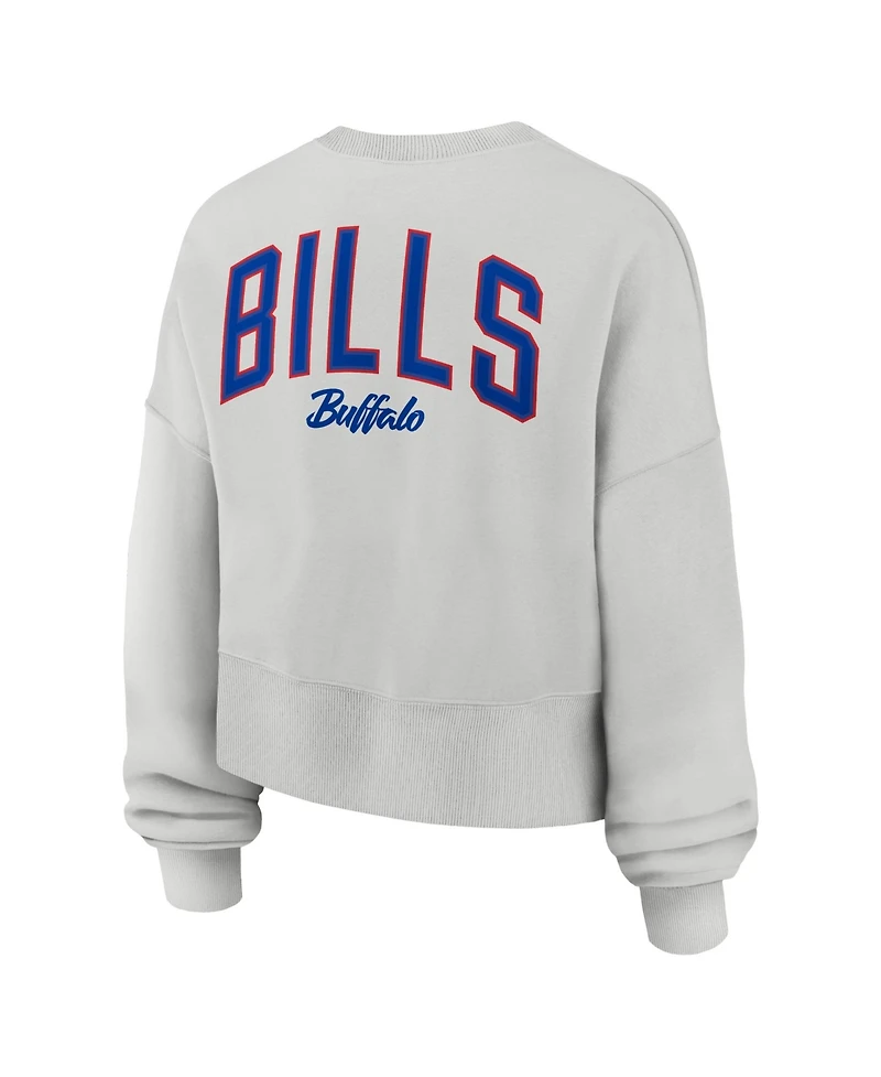 Nike Women's Gray Buffalo Bills Oversized Primetime Phoenix Fleece Sweatshirt