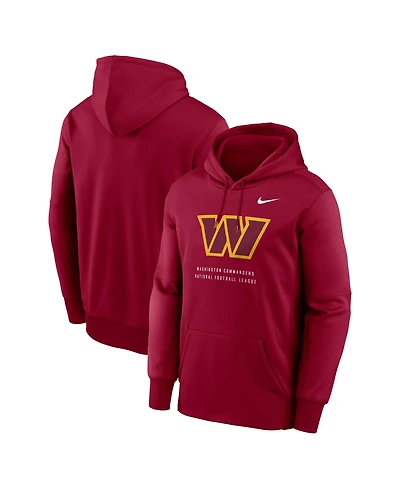 Nike Men's Red Washington Commanders Toss Sweep Therma-fit Hoodie