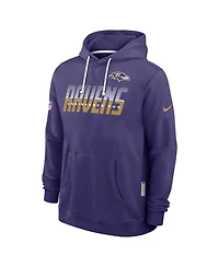 Nike Men's Purple Baltimore Ravens Sideline Standard Issue Top Prospect Dri-fit Hoodie