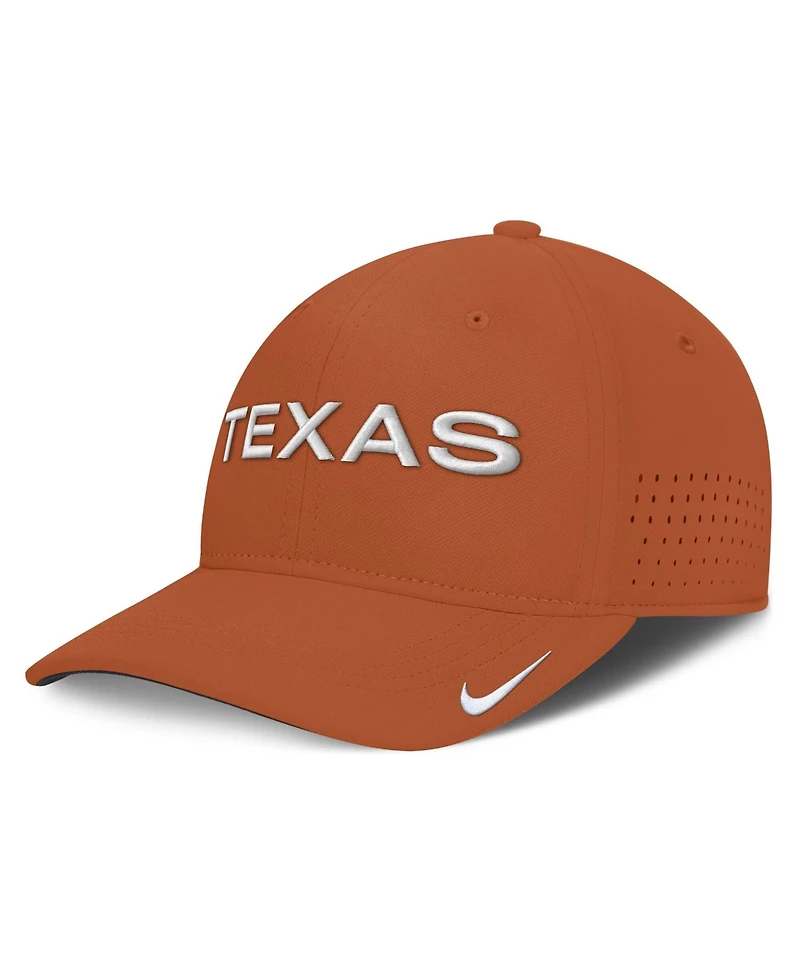 Nike Men's Texas Orange Longhorns Gameday Aerobill Swooshflex Dri-fit Hat