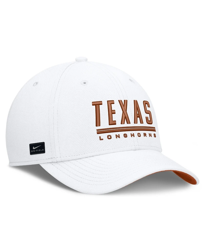 Nike Men's White Texas Longhorns Game Day Rise Swooshflex Hat