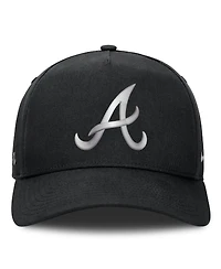 Nike Men's Black Atlanta Braves Rise Dri-fit A-Frame Adjustable Hat