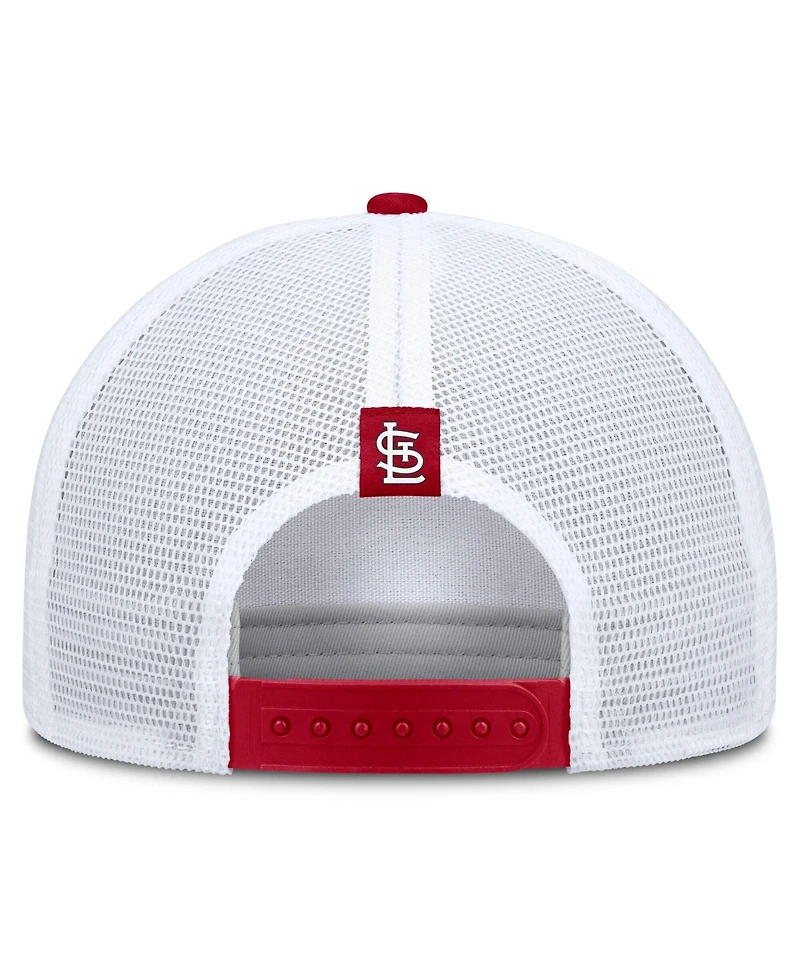 Nike Men's Khaki/Red St. Louis Cardinals Rise A-Frame Trucker Adjustable Hat