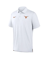 Nike Men's White Texas Longhorns 2026 Sideline Tour Dri-fit Polo Shirt