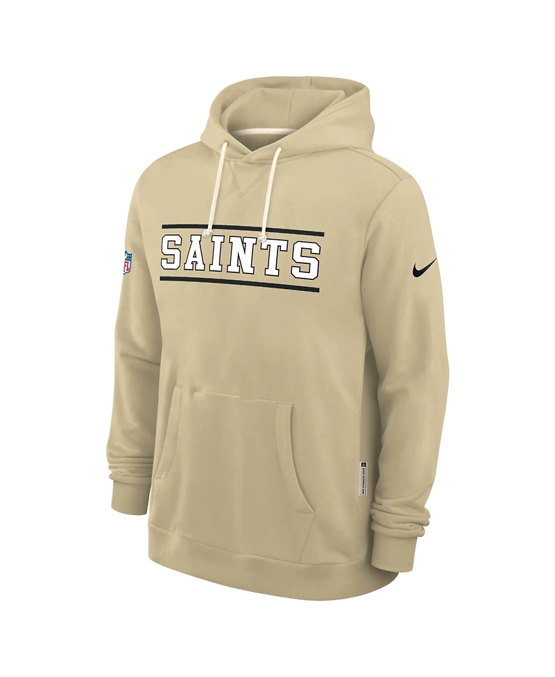 Nike Men's Gold New Orleans Saints Standard Issue Replay Officials Alternate Dri-fit Hoodie