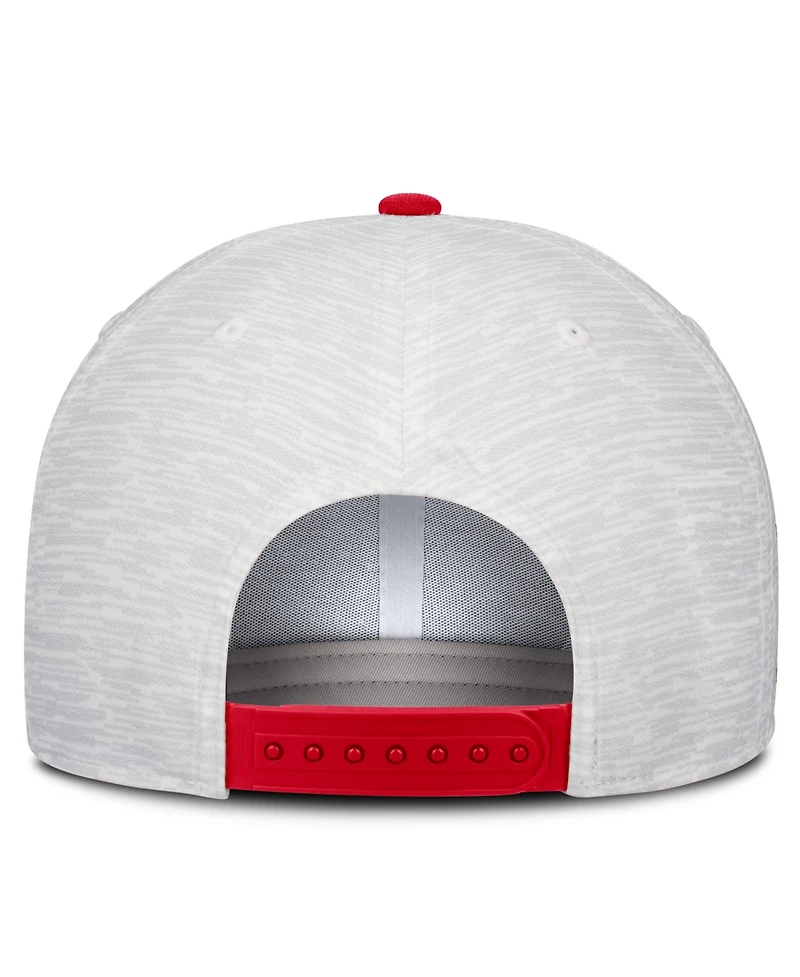 Nike Men's and Women's White/Scarlet Ohio State Buckeyes Primetime Rise Adjustable Hat