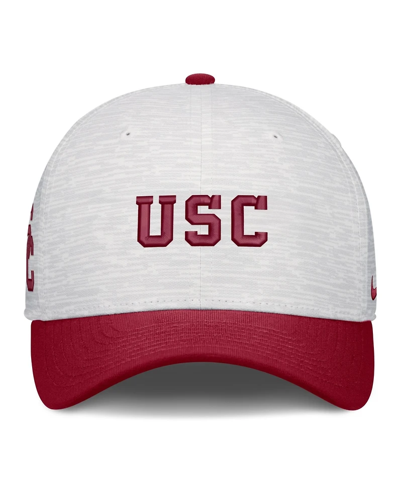 Nike Men's and Women's White/Cardinal Usc Trojans Primetime Rise Adjustable Hat