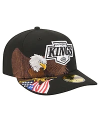 New Era Men's Black Los Angeles Kings Freedom Pre-Curved 59FIFTY Fitted Hat