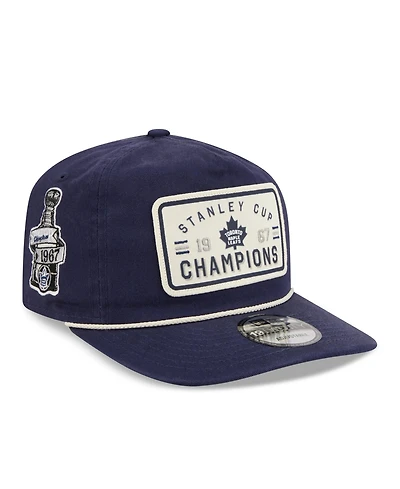 New Era Men's Navy Toronto Maple Leafs Throwback Stanley Cup Champions Side Patch 19TWENTY Adjustable Hat