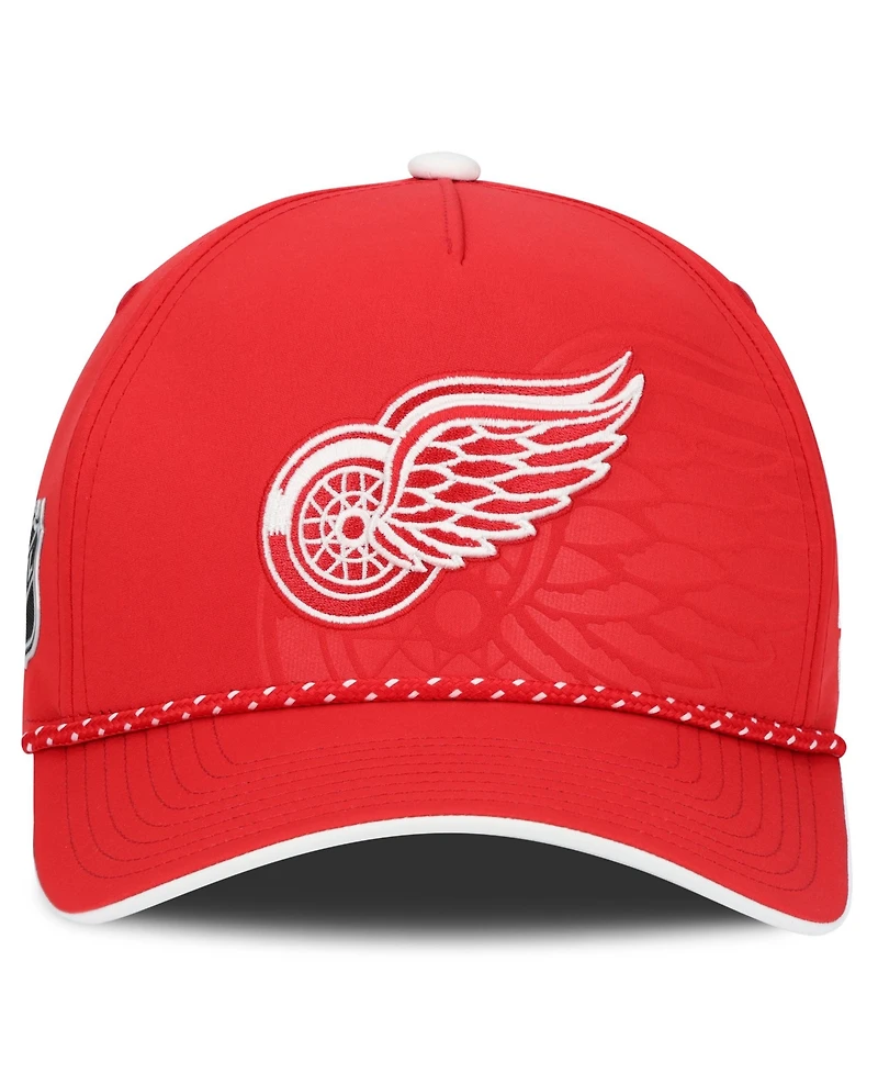 Fanatics Men's Red Detroit Red Wings On Stage Podium A-Frame Adjustable Hat