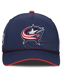 Fanatics Men's Navy Columbus Blue Jackets On Stage Podium A-Frame Adjustable Hat