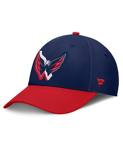 Fanatics Men's Navy/Red Washington Capitals Flex Fit Hat