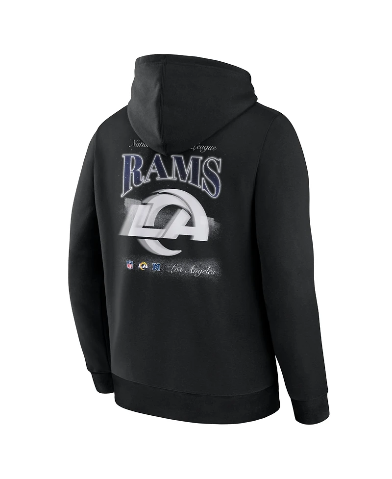 Fanatics Men's Black Los Angeles Rams Nightfall Long Sleeve Fleece Hoodie