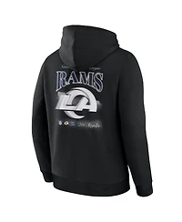 Fanatics Men's Black Los Angeles Rams Nightfall Long Sleeve Fleece Hoodie