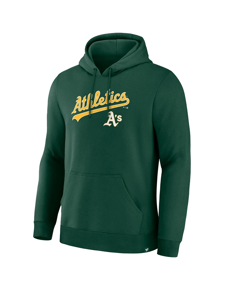 Fanatics Men's Green Athletics Lock-Up Legacy Hoodie