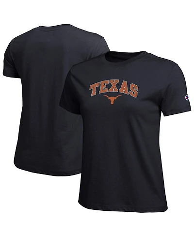 Champion Women's Black Texas Longhorns Arched Over Logo T-Shirt