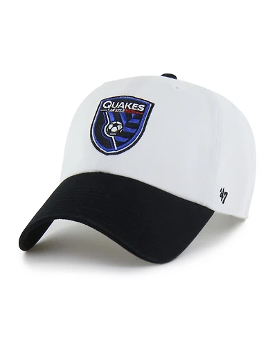 '47 Brand Men's White San Jose Earthquakes Two-Tone Clean Up Adjustable Hat