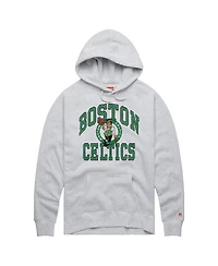 Homage Men's and Women's Ash Boston Celtics Logo Arch Hoodie