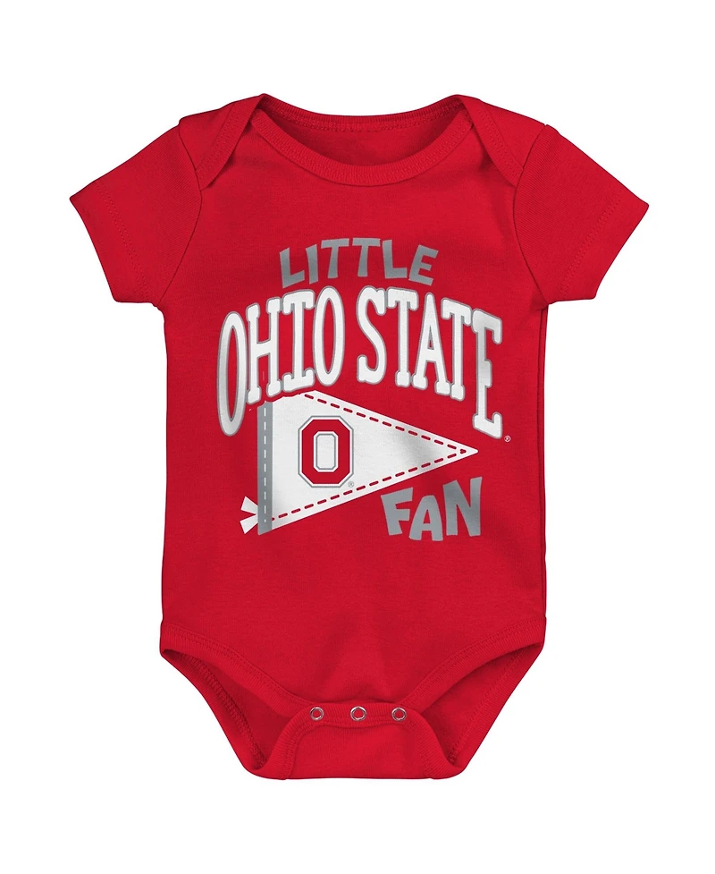 Outerstuff Baby Boys and Girls Scarlet Ohio State Buckeyes Little Banner Bodysuit