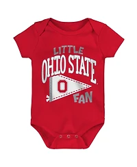 Outerstuff Baby Boys and Girls Scarlet Ohio State Buckeyes Little Banner Bodysuit