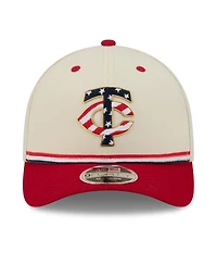 New Era Big Boys and Girls Cream/Red Minnesota Twins Usa 250 9FORTY M-Crown Adjustable Hat