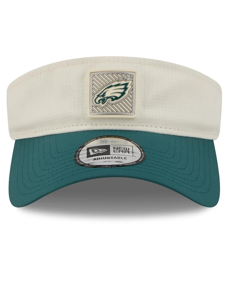 New Era Men's Cream/Midnight Green Philadelphia Eagles 2026 Nfl Training Camp Adjustable Visor