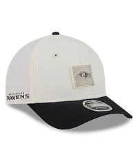 New Era Men's Cream/Black Baltimore Ravens 2026 Nfl Training Camp 9FORTY Adjustable Hat