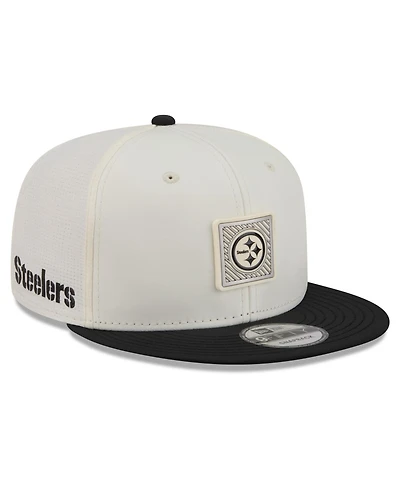 New Era Men's Cream/Black Pittsburgh Steelers 2026 Nfl Training Camp 9FIFTY Snapback Hat