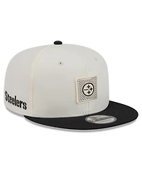 New Era Men's Cream/Black Pittsburgh Steelers 2026 Nfl Training Camp 9FIFTY Snapback Hat
