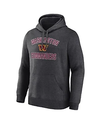 Logo Athletic Men's Heather Charcoal Washington Commanders Arch Victory Hoodie