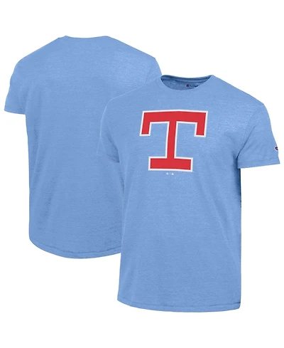 Champion Men's Light Blue Texas Rangers Cooperstown Logo Tri-Blend T-Shirt