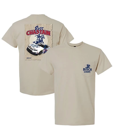 Trackhouse Racing Team Collection Men's Tan Ross Chastain #1 Busch Light Cota Rodeo T-Shirt