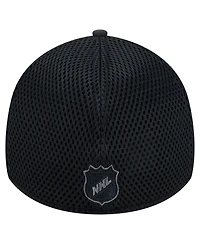 New Era Men's Black Dallas Stars Blackout 39THIRTY Flex Fit Hat