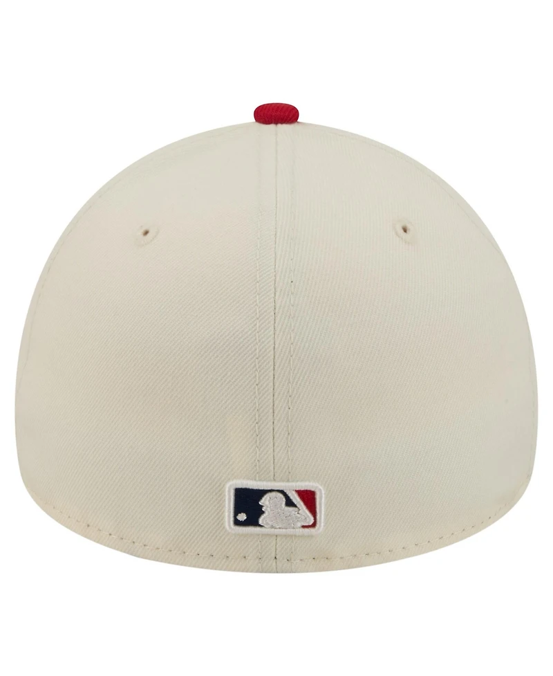 New Era Men's Cream Philadelphia Phillies Chrome A-Frame 59FORTY Fitted Hat