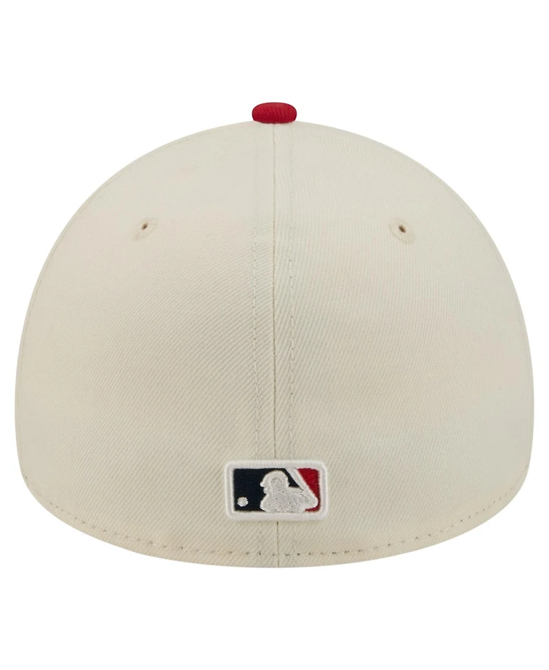 New Era Men's Cream St. Louis Cardinals Chrome A-Frame 59FORTY Fitted Hat