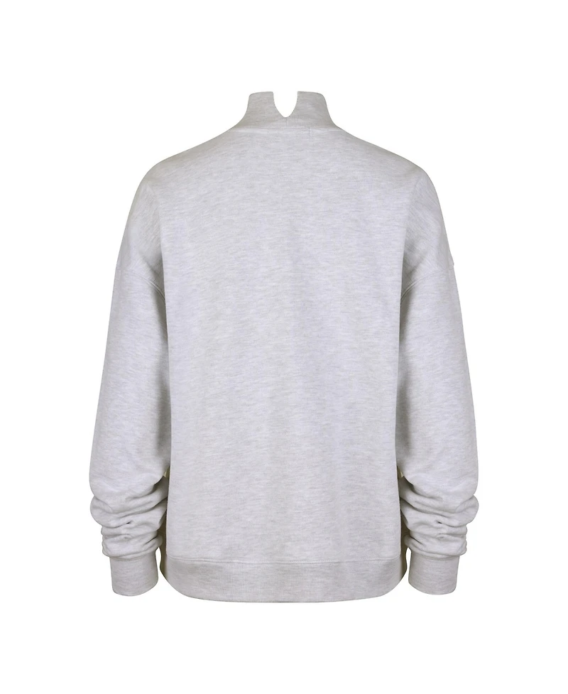 '47 Brand Women's Heather Gray San Francisco Giants Subtle Muse Mock Neck Sweatshirt
