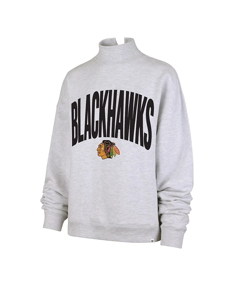 '47 Brand Women's Heather Gray Chicago Blackhawks Subtle Muse Sweatshirt