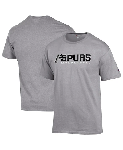 Champion Men's Gray San Antonio Spurs Basketball Jersey Cotton T-Shirt