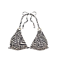Lascana Women's Geometric Print Triangle Bikini Swimsuit Top Bra Sizing